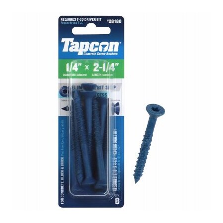 Itw Tapcon Concrete Screw, Steel 28180